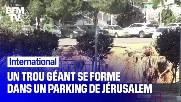 À Jérusalem, un trou géant se forme sur le parking d'un hôpital