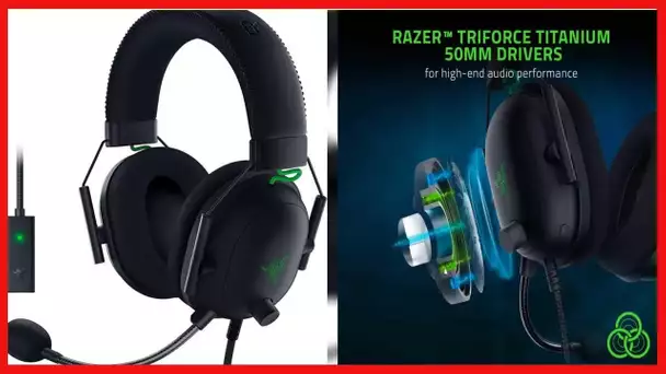 Razer BlackShark V2 Gaming Headset: THX 7.1 Spatial Surround Sound - 50mm Drivers - Detachable Mic