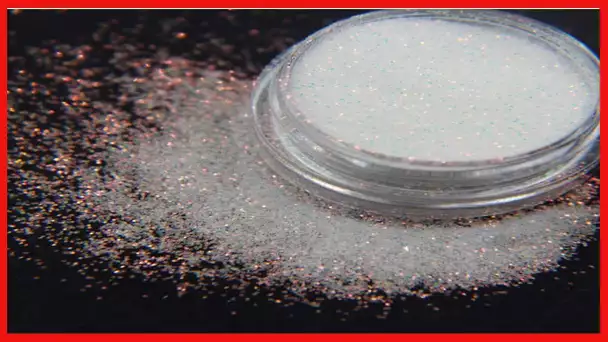 0.2mm Shimmer White Rainbow Nail Glitter Holographic Shining Sugar Nail Glitter Candy Coat Powder