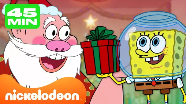 Bob L’éponge | Moments d'hiver à Bikini Bottom ! | Compilation de 45 minutes | Nickelodeon France