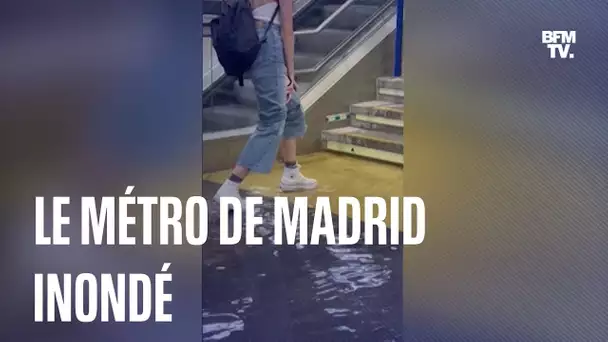 Les images du métro de Madrid inondé après des pluies diluviennes