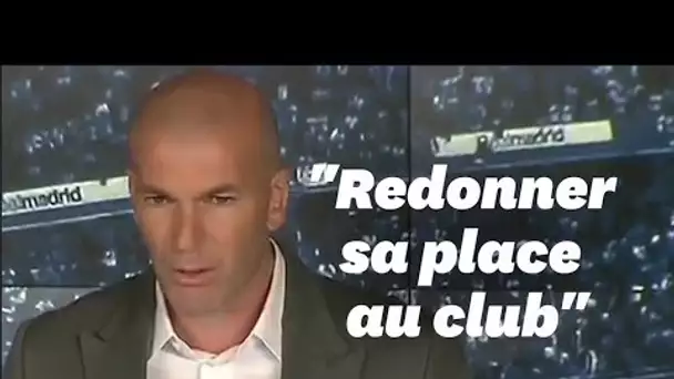 Zidane 'heureux de rentrer à la maison' au Real Madrid