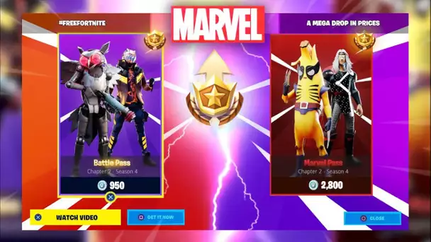 NOUVEAU TEASER SAISON 4 : LES 8 SKINS MARVEL DU PASSE DE COMBAT TEASE PAR FORTNITE (SECRET SAISON 4)