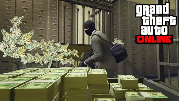 BRAQUAGE DE BANQUE VS POLICE - GTA 5 ONLINE