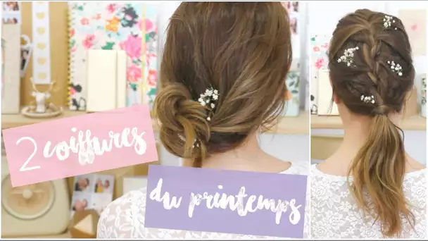 [ Tutoriel Coiffure n°38 ] : 2 coiffures pour le printemps !