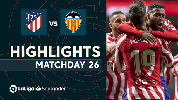 Resumen de Atlético de Madrid vs Valencia CF (3-0)