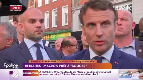 Présidentielle : Emmanuel Macron "ouvre la porte" à la retraite à 64 ans