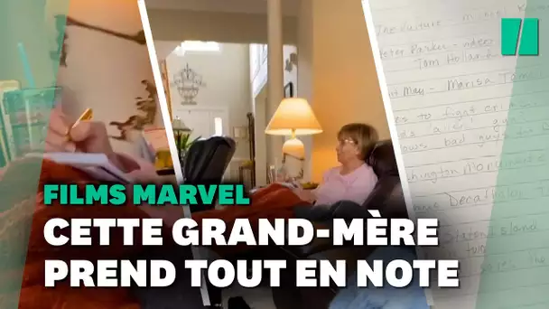 Cette grand-mère qui prend des notes sur les films Marvel va vous faire craquer