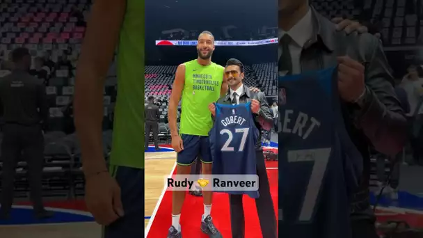 Rudy Gobert signs a jersey for Ranveer Singh! 🤩 #NBAinAbuDhabi | #Shorts
