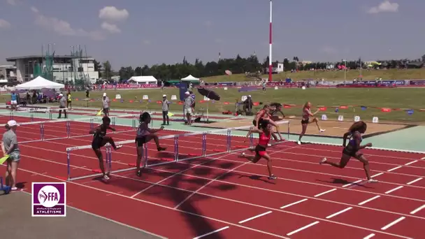 Dijon 2013 : Finale 100 m haies Juniors (Chrystie Lange en 13&#039;&#039;90)