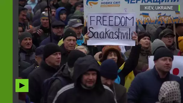 Manifestation à Kiev pour réclamer la libération de Saakachvili et la destitution de Porochenko