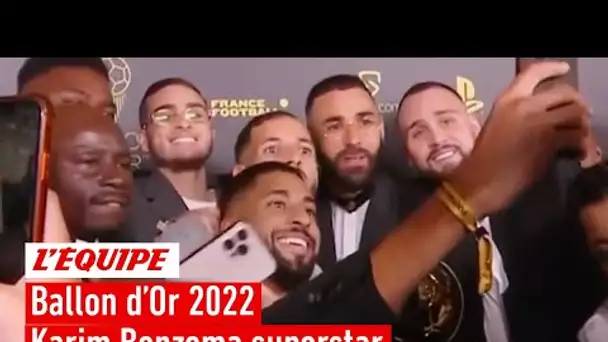 Ballon d'Or 2022 - Bain de foule et sortie de superstar pour Karim Benzema après son sacre