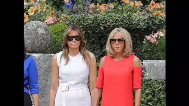 Brigitte Macron regarde bizarrement Melania Trump  la photo amuse le web
