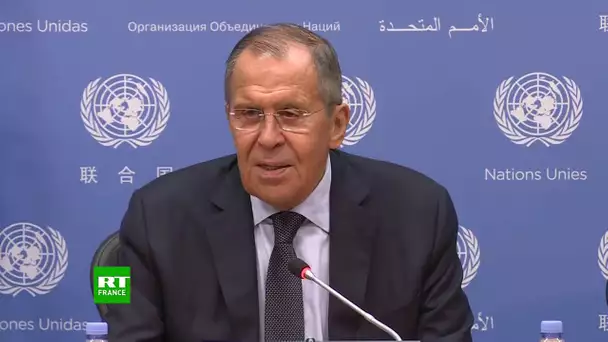 Sergueï Lavrov tient une conférence de presse après son discours à l’Assemblée générale de l’ONU