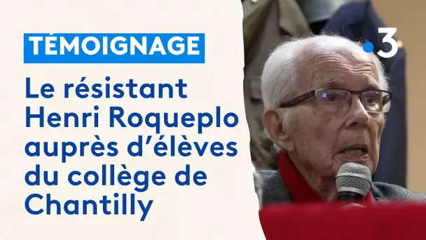 À 98 ans, le résistant Henri Roqueplo témoigne devant des collégiens