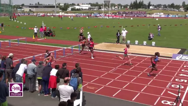 Châteauroux 2016 : Finale 100 m haies Cadettes (Cyrena Samba-Mayela en 13&#039;&#039;32)