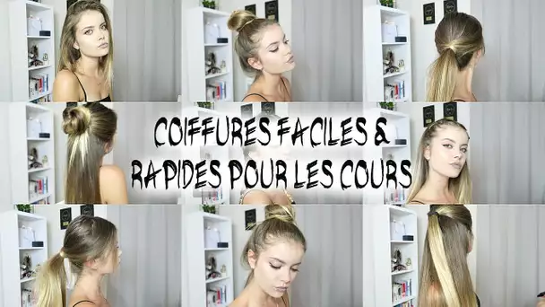 COIFFURES FACILES & RAPIDES POUR LES COURS/ LE TRAVAIL