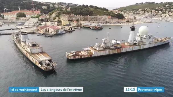 A Saint-Mandrier-sur-Mer, dans le Var, suivi d'une journée d'exercice des plongeurs de bord