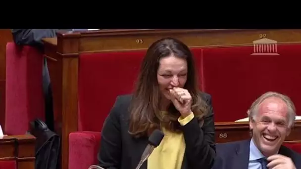 Valérie Boyer prise d&#039;un fou rire à l&#039;Assemblée nationale