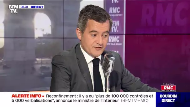 Confinement: Gérald Darmanin annonce "100 000 contrôles et 5 000 amendes ce week-end"