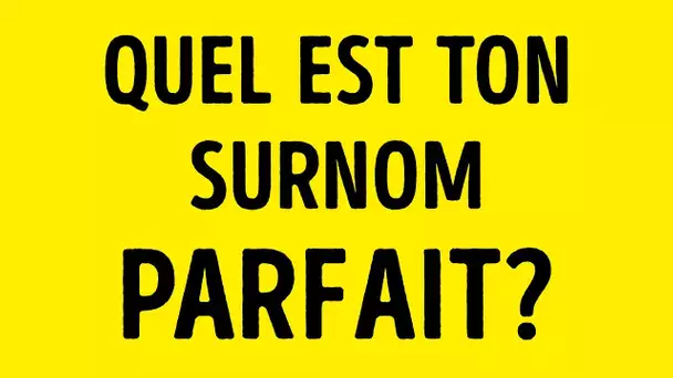 Quel Est le Parfait Surnom Pour Toi ?