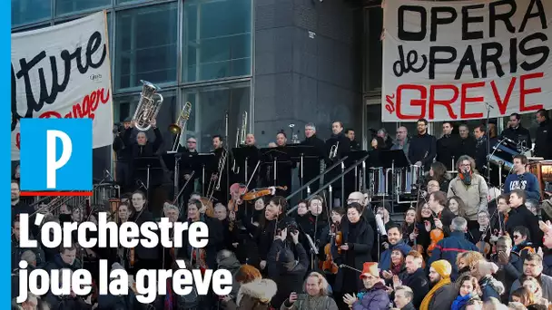 L’orchestre de l’Opéra de Paris fait grève en musique