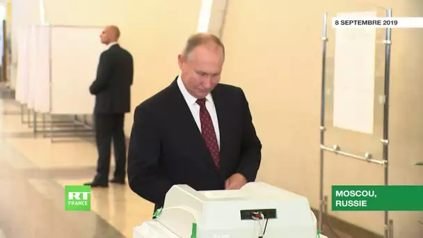 Vladimir Poutine vote aux scrutins locaux au Parlement de Moscou
