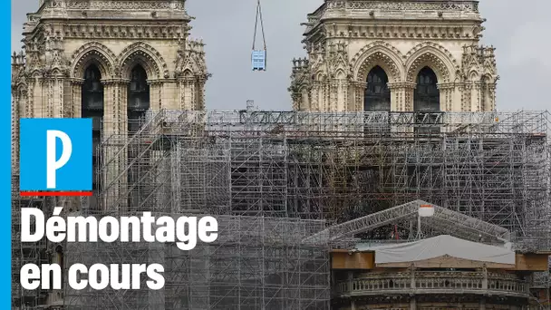 Notre-Dame de Paris : le démontage «tube par tube» de l'échafaudage a commencé