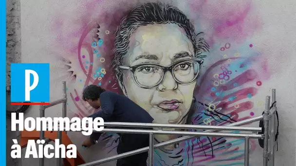 L'artiste C215 rend hommage à Aïcha, caissière du Carrefour Saint-Denis