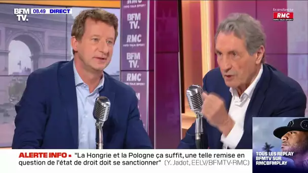 Yannick Jadot face à Jean-Jacques Bourdin sur RMC et BFMTV