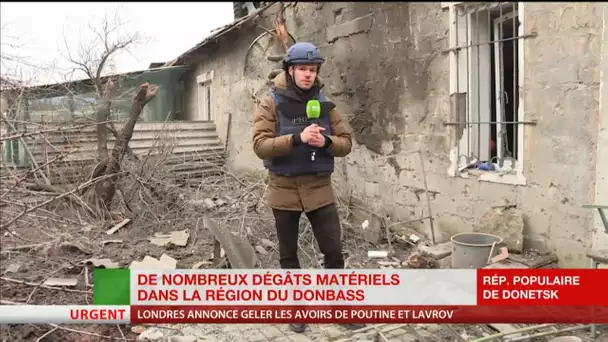 De nombreux dégâts matériels dans la région du Donbass