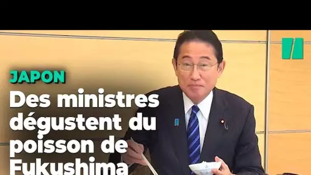 Pour rassurer, le Premier ministre japonais s’affiche dégustant du "délicieux" poisson de Fukushima