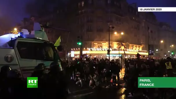 Le canon à eau utilisé contre des manifestants lors de l’acte 62 à Paris