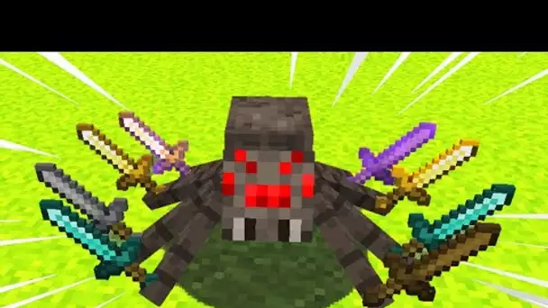 Minecraft mais les Araignées sont armées.. (rip)