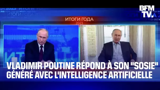 Vladimir Poutine répond à son "sosie" généré avec l'intelligence artificielle