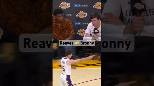 Austin Reaves on pointing at Bronny after his clutch 3! 🗣 | #Shorts