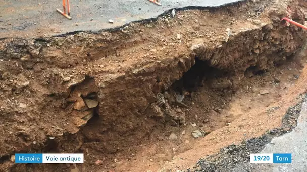 Tarn : les vestiges d'un pont découverts lors de travaux à Villefranche d'Albigeois