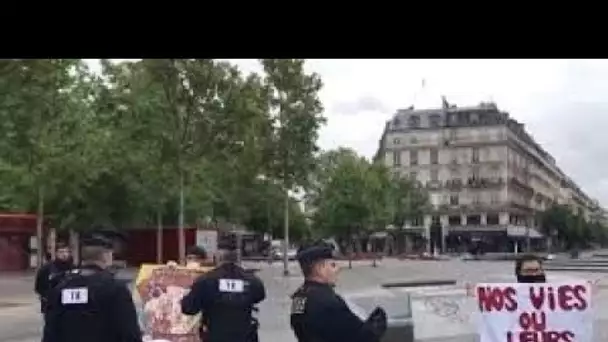 1er MAI  2020 - PARIS - ARRESTATIONS EN COURS PLACE DE LA RÉPUBLIQUE