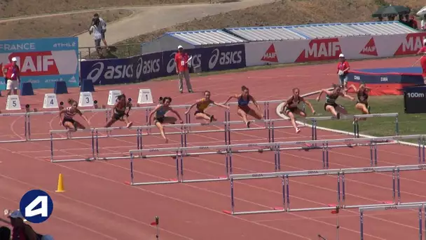 Angers 2019 : Finale 100 m haies Juniors F (Agathe Penet en 13&#039;&#039;74)