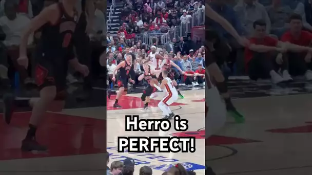 Herro finishes his perfect 1st half, 8/8 for 23 PTS!