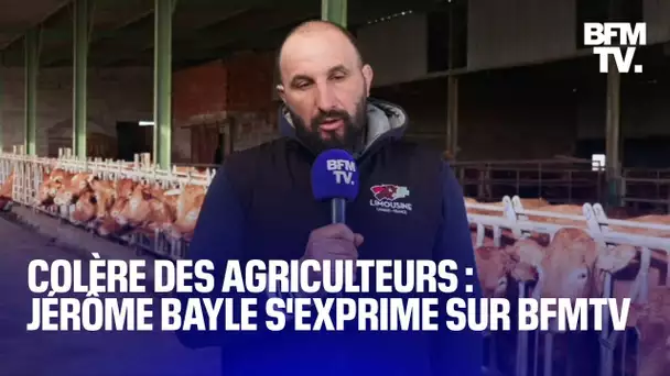 Colère des agriculteurs: Jérôme Bayle, éleveur et figure du mouvement, s'exprime sur BFMTV