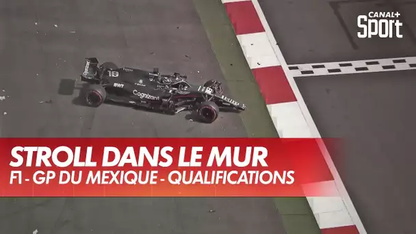 Drapeau rouge en début de Q1 après le crash de Stroll - GP du Mexique