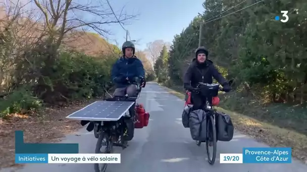 Avec une batterie et un panneau solaire, il a créé un vélo solaire autonome