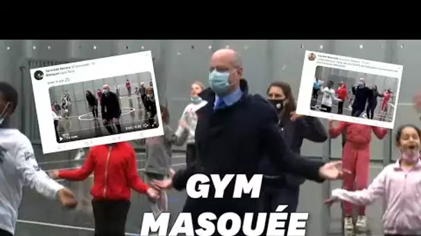 Blanquer prouve qu'on peut faire du sport avec un masque à l'école et ça vaut le détournement