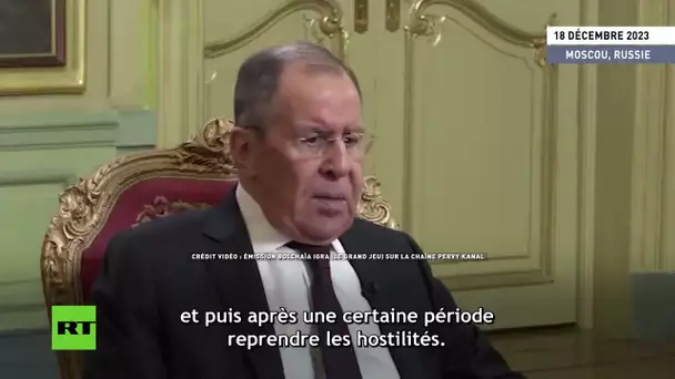 Lavrov  dénonce l'hypocrisie des dirigeants occidentaux qui disaient vouloir la paix en Ukraine