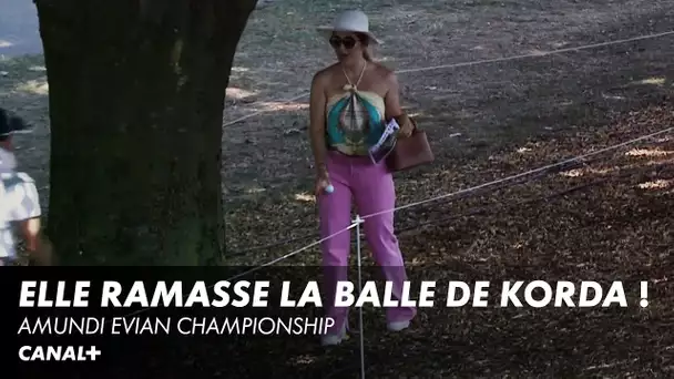 Incroyable scène une spectatrice ramasse la balle de Nelly Korda - Evian Championship