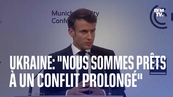 Guerre en Ukraine: "Nous sommes prêts à un conflit prolongé", affirme Emmanuel Macron