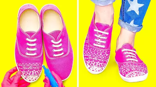 15 IDÉES DE DÉCORATION SYMPA POUR TES CHAUSSURES ET TES VÊTEMENTS