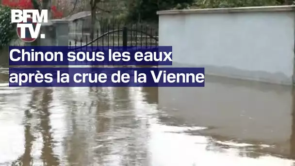 À Chinon, la Vienne a atteint son pic de crue et inondé les rues