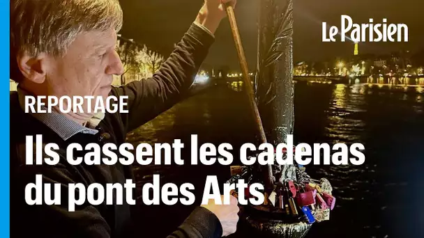 Ces parisiens cassent les cadenas des touristes sur le pont des Arts